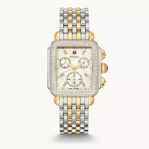 Michele Deco Two-Tone 18k Gold Diamond Watch